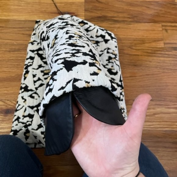 NWT Sandro Mini Skirt w/ Leather trim Sz 2 - Picture 3 of 6